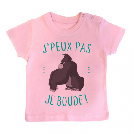 T-shirt bébé J'peux pas je boude