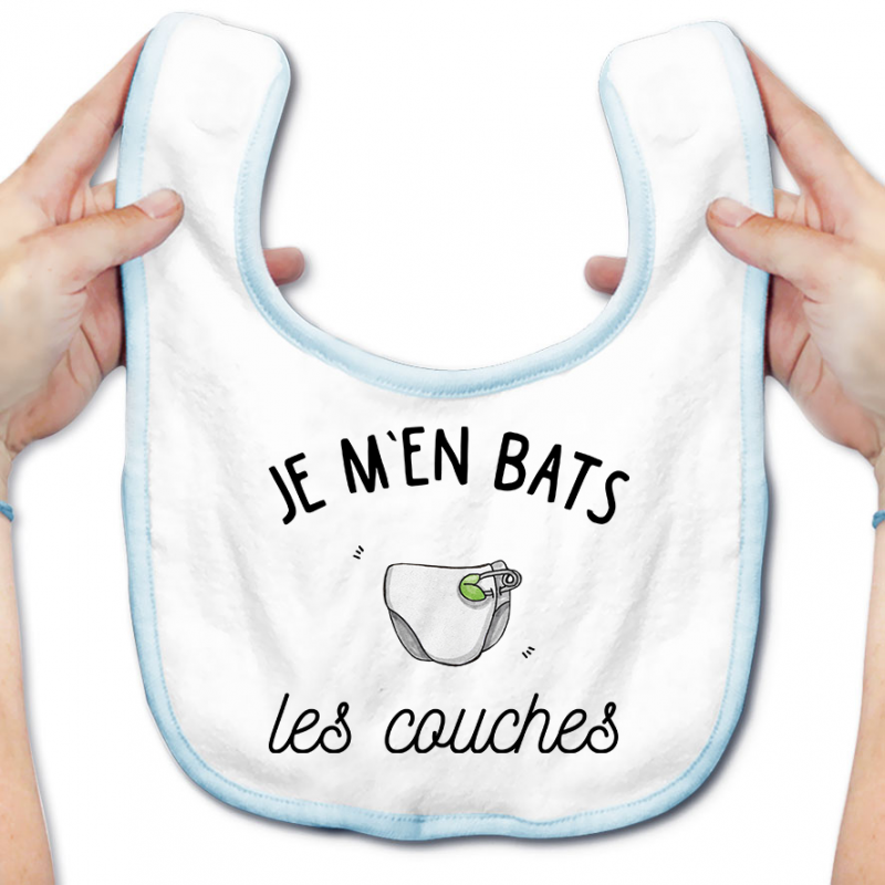 Bavoir bébé J'men bats les couches Bavoir bébé J'men bats les couches