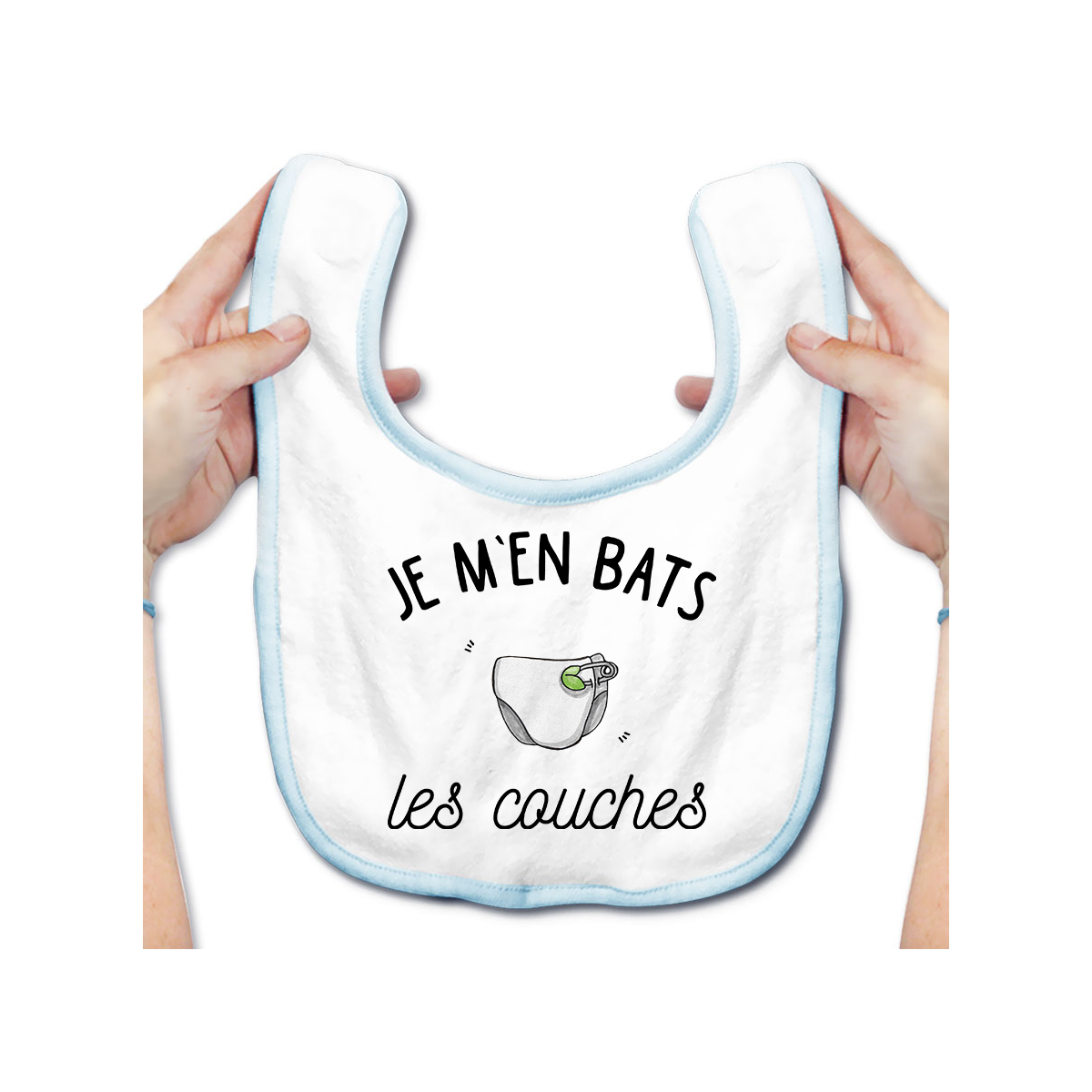 Bavoir bébé J'men bats les couches