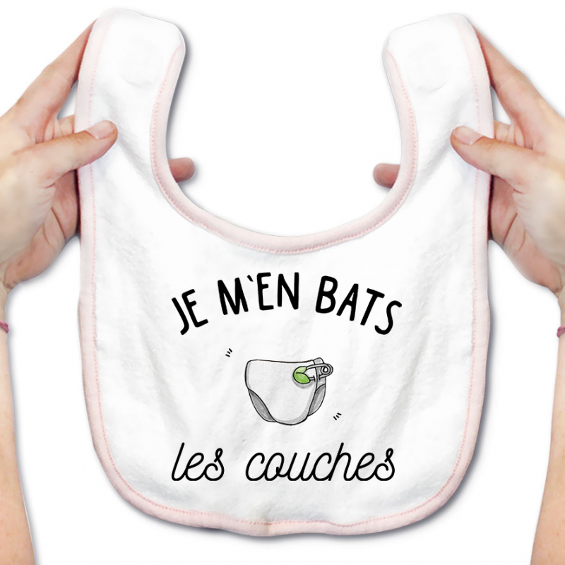 Bavoir bébé J'men bats les couches Bavoir bébé J'men bats les couches