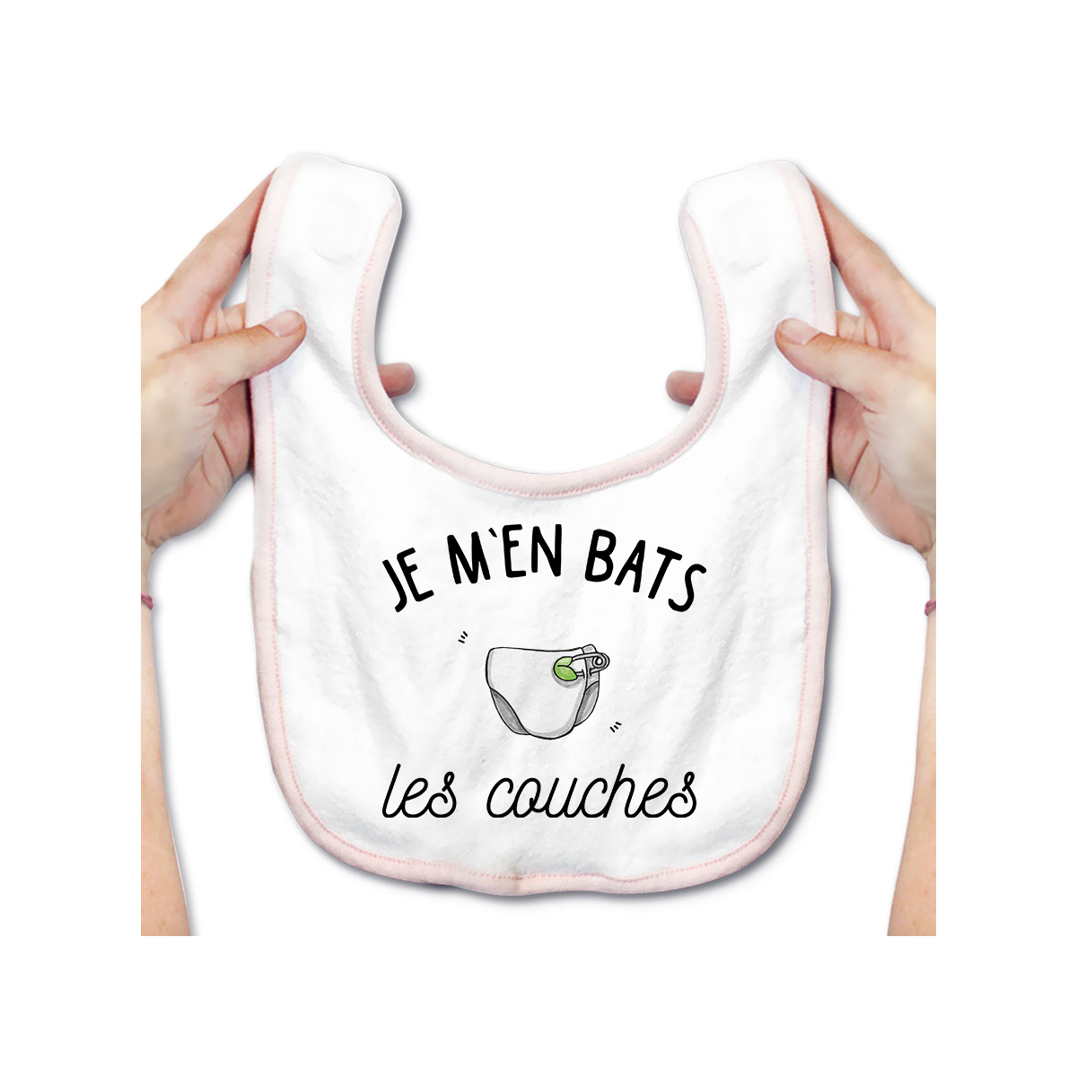 Bavoir bébé J'men bats les couches