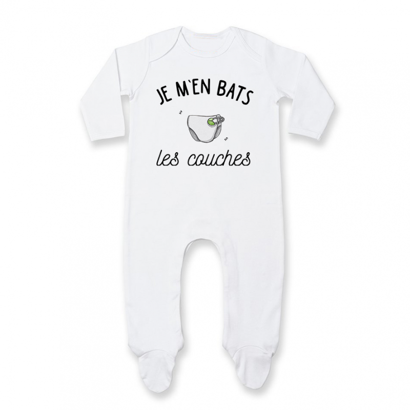 Pyjama bébé J'men bats les couches Pyjama bébé J'men bats les couches