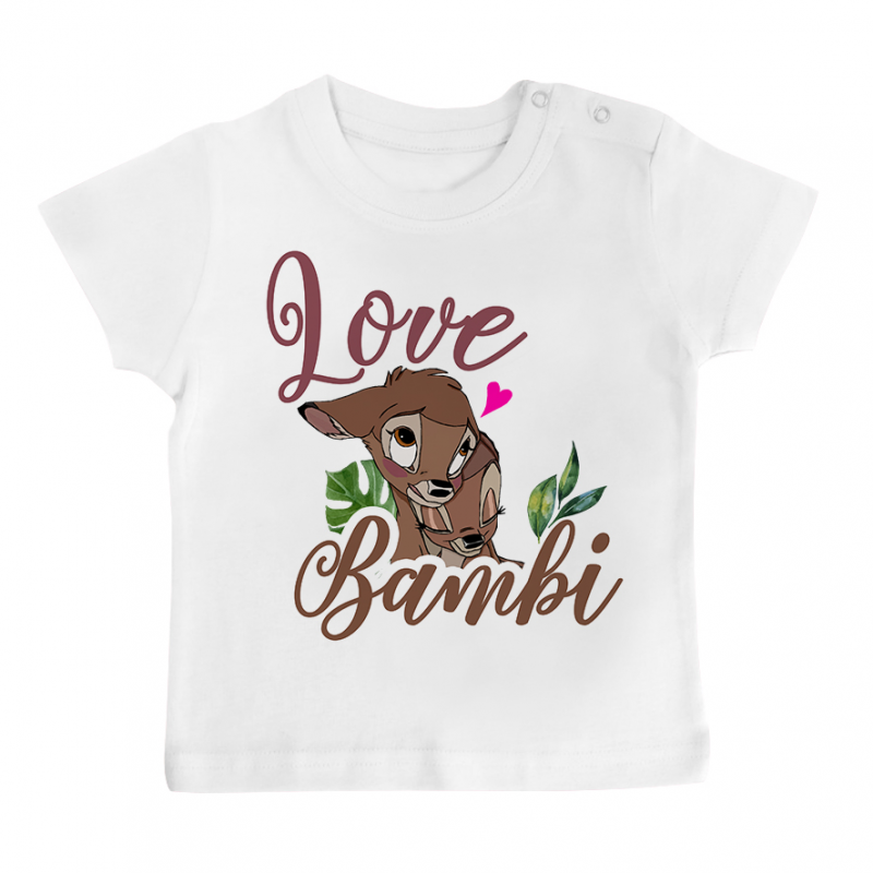 T-shirt bébé Love Bambi T-shirt bébé Love Bambi