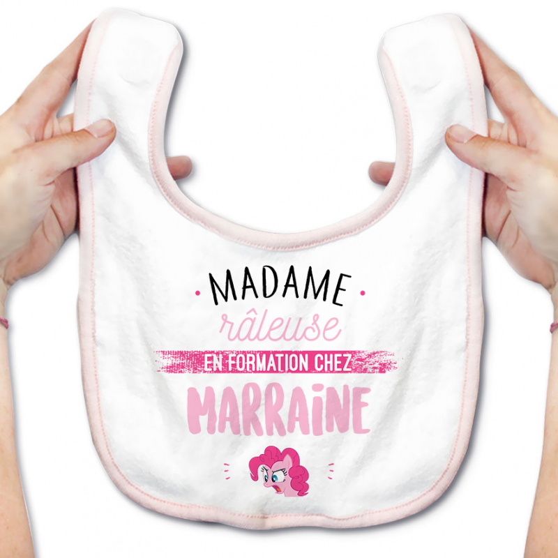 Bavoir bébé Madame râleuse - Marraine