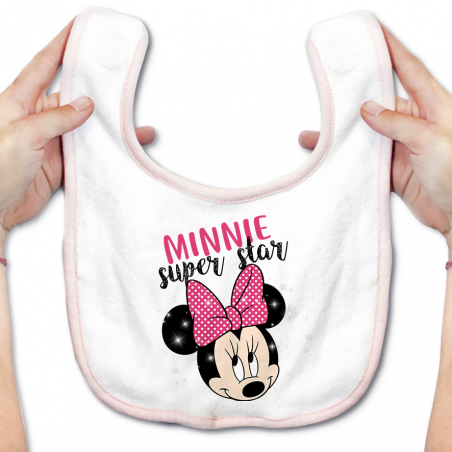 Bavoir bébé Minnie Super Star