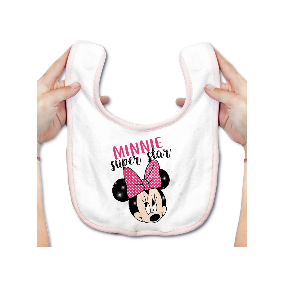 Bavoir bébé Minnie Super Star