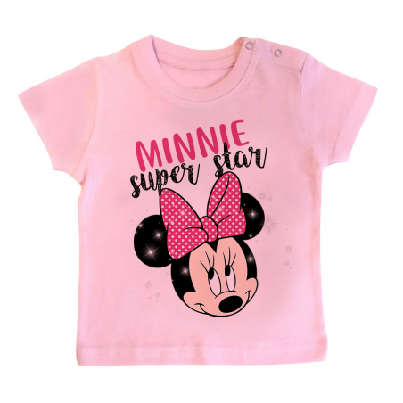 T-shirt bébé Minnie Super Star