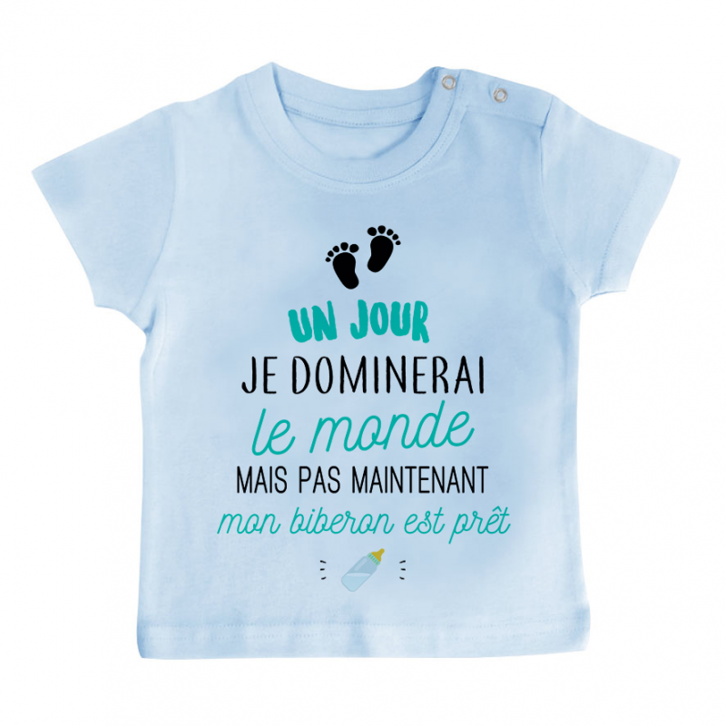 T-shirt bébé Mon biberon est prêt