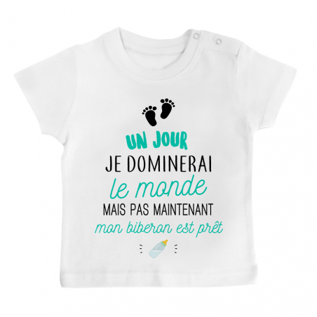 T-shirt bébé Mon biberon est prêt