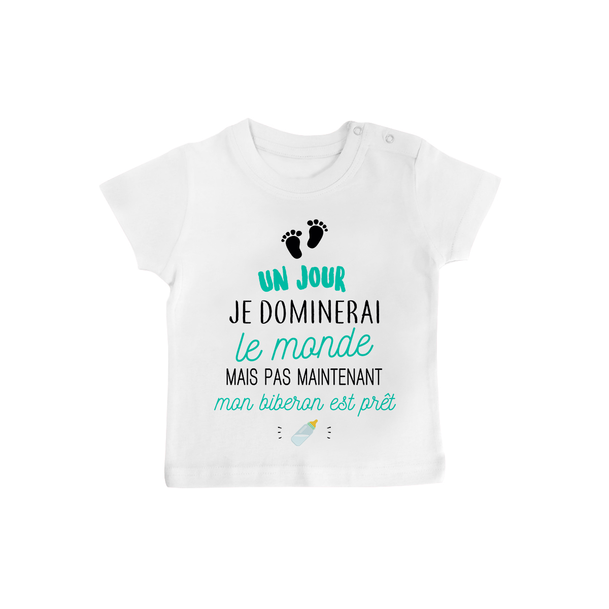 T-shirt bébé Mon biberon est prêt