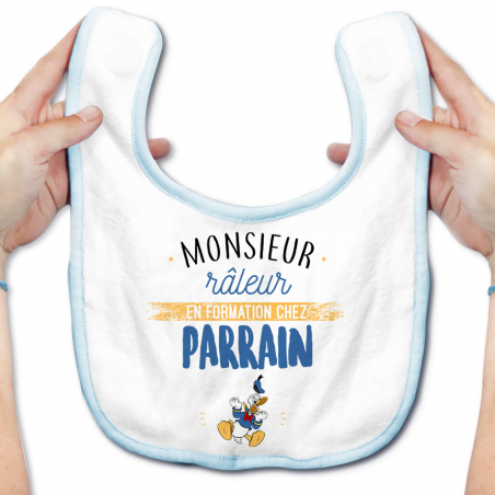 Bavoir bébé Monsieur râleur - Parrain