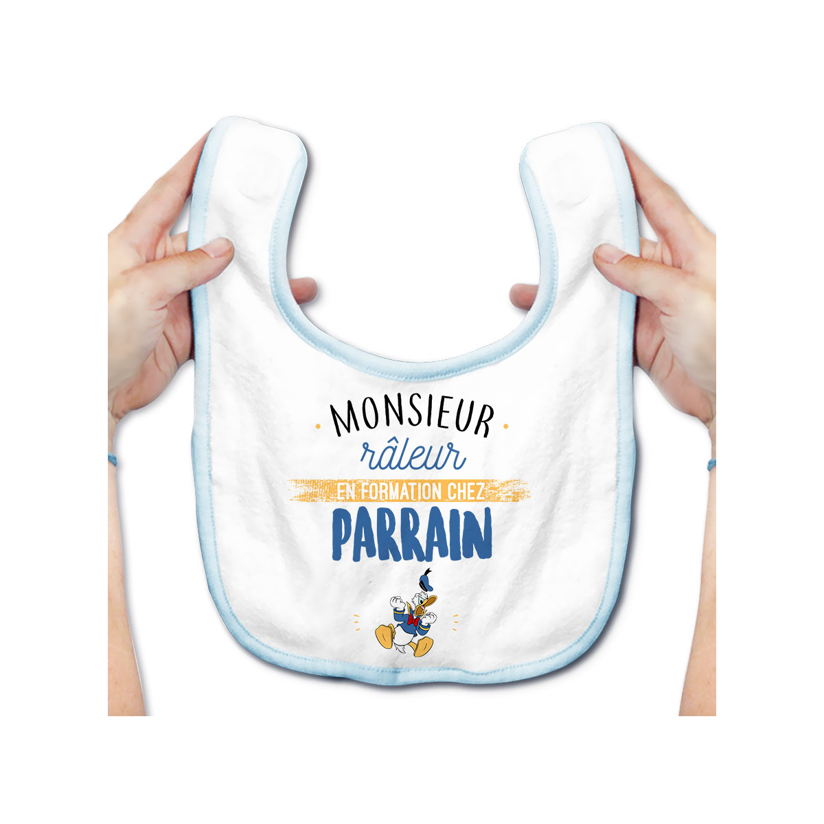 Bavoir bébé Monsieur râleur - Parrain