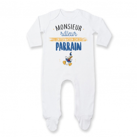 Pyjama bébé Monsieur râleur - Parrain