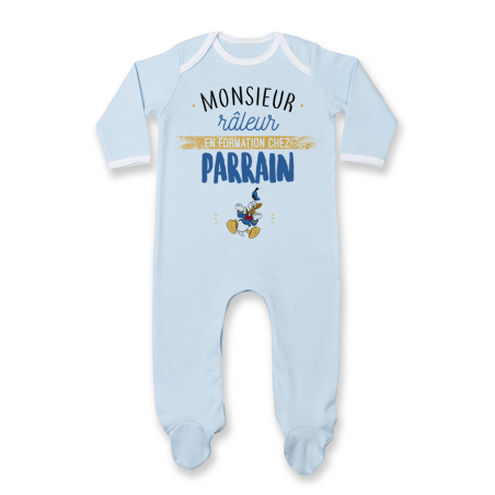 Pyjama bébé Monsieur râleur - Parrain