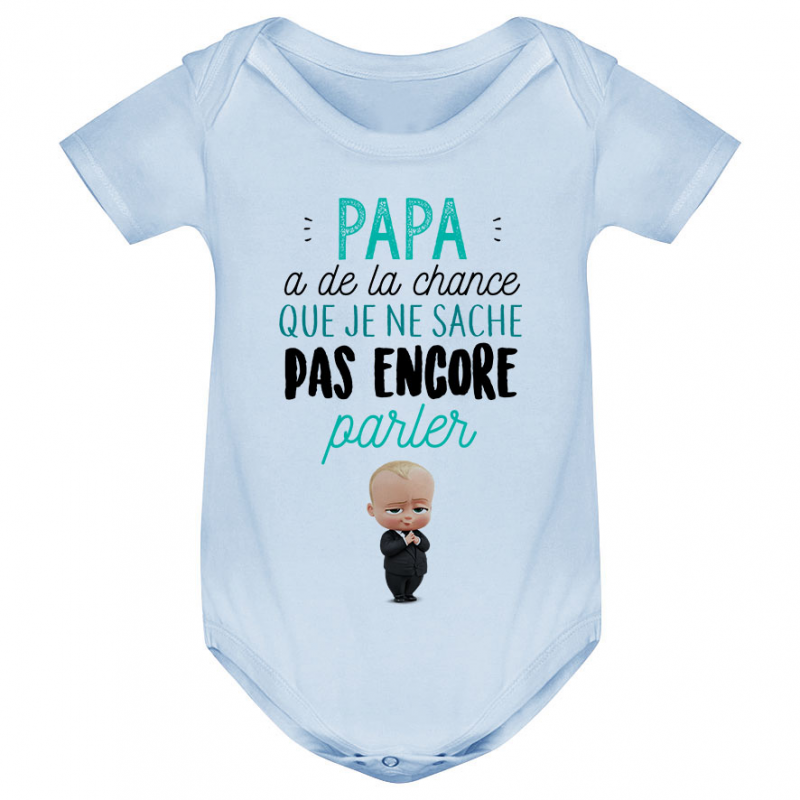 Body bébé Papa a de la chance