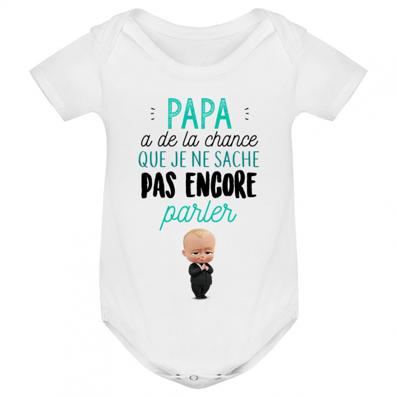 Body bébé Papa a de la chance