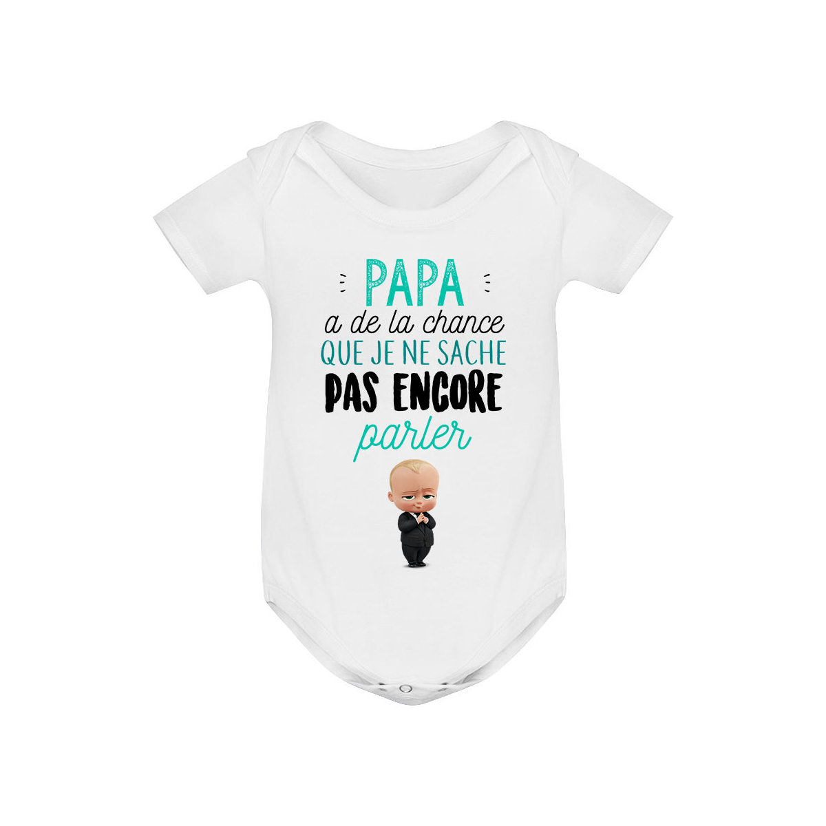 Body bébé Papa a de la chance