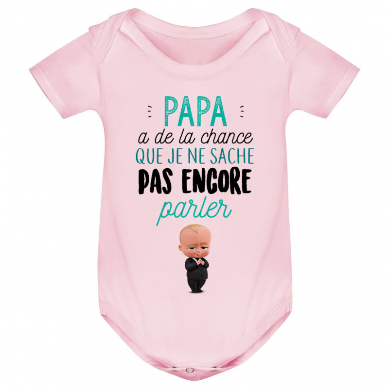 Body bébé Papa a de la chance