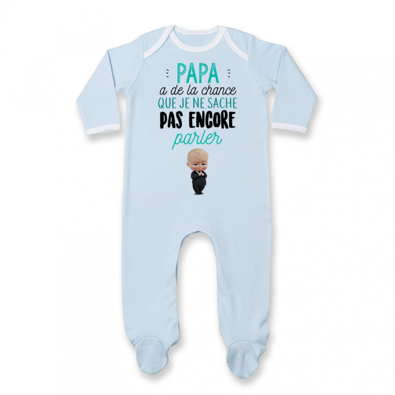 Pyjama bébé Papa a de la chance