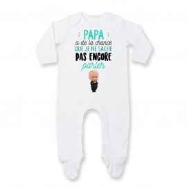 Pyjama bébé Papa a de la chance