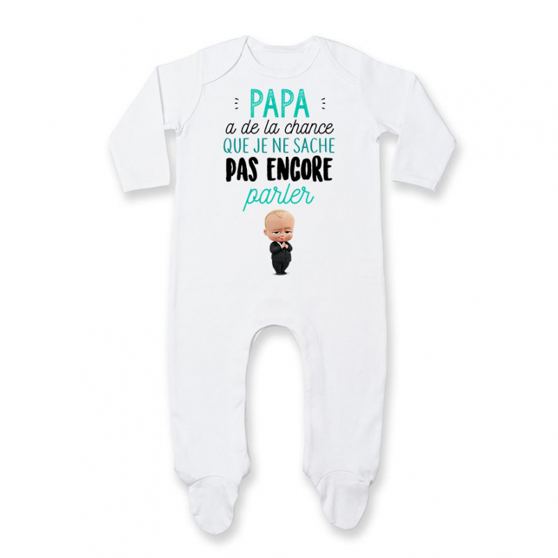 Pyjama bébé Papa a de la chance Pyjama bébé Papa a de la chance