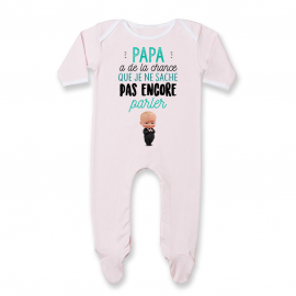 Pyjama bébé Papa a de la chance
