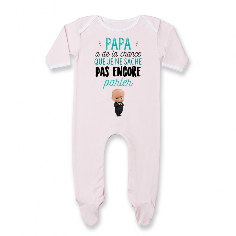 Pyjama bébé Papa a de la chance Pyjama bébé Papa a de la chance