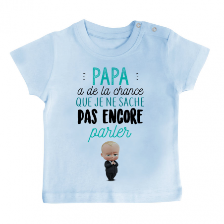 T-shirt bébé Papa a de la chance