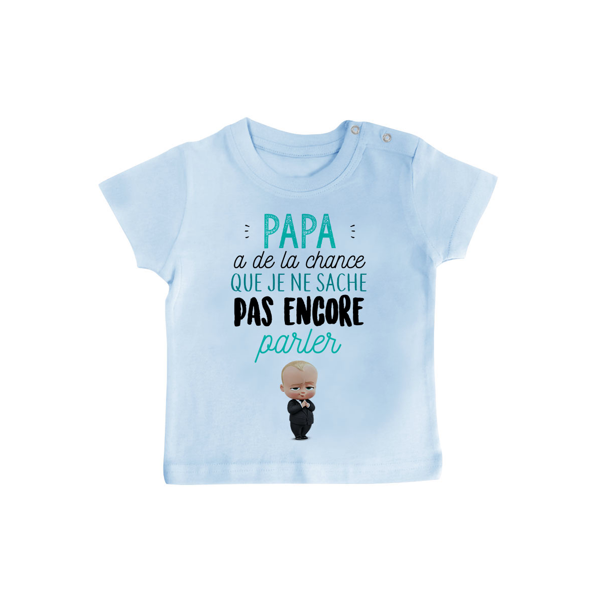 T-shirt bébé Papa a de la chance