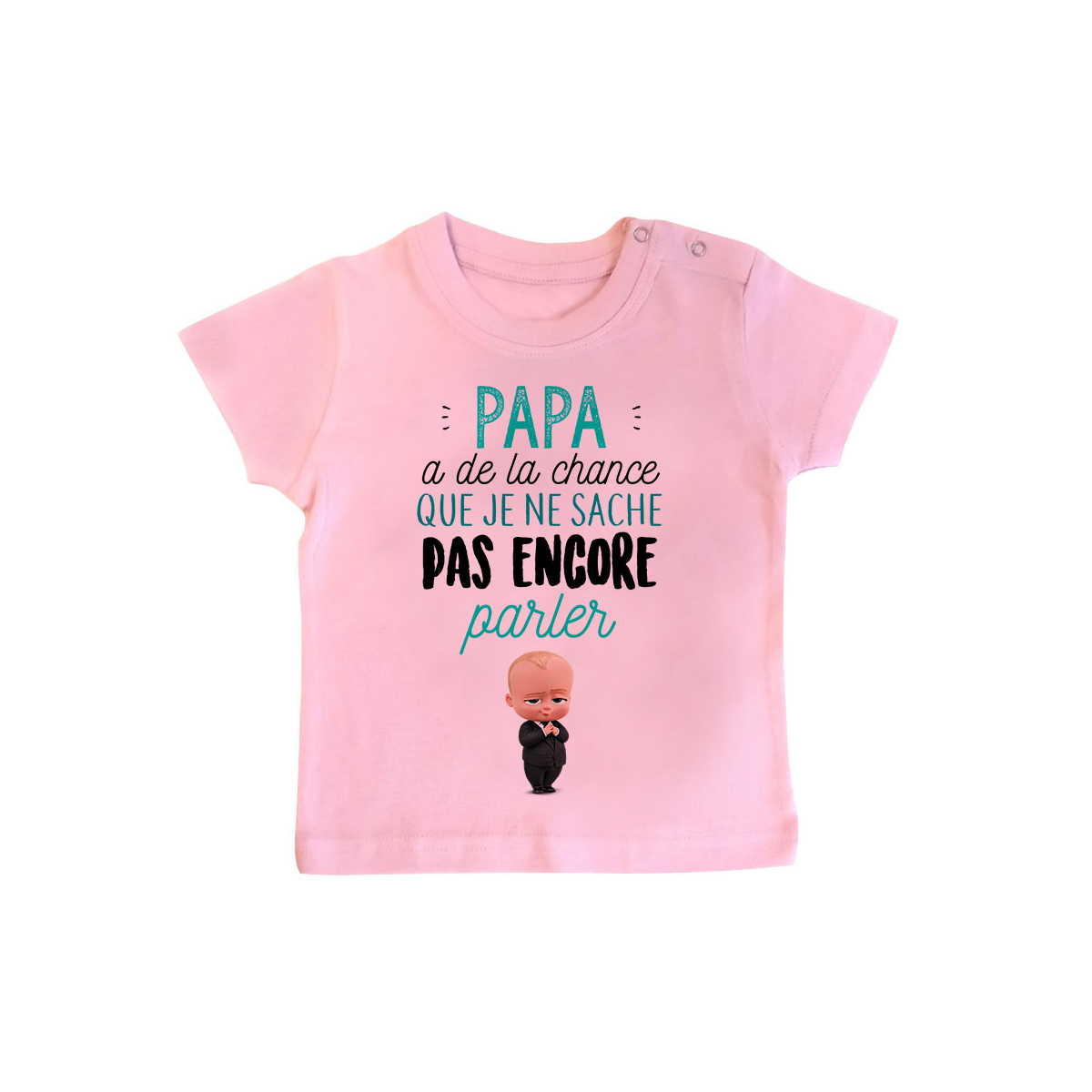 T-shirt bébé Papa a de la chance