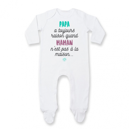 Pyjama bébé Papa a toujours raison