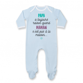 Pyjama bébé Papa a toujours raison