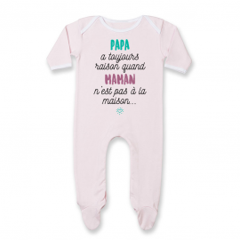 Pyjama bébé Papa a toujours raison