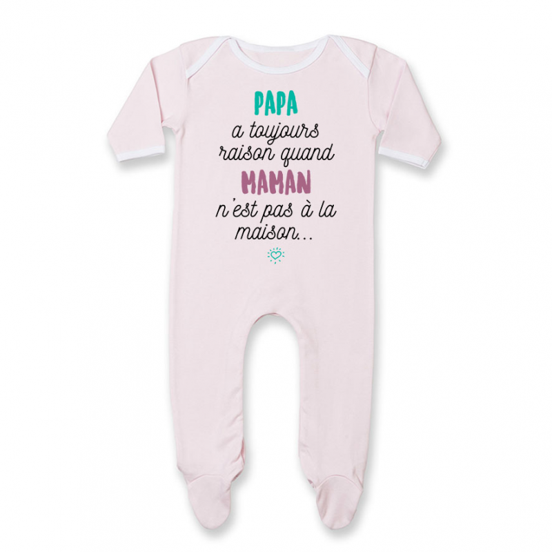 Pyjama bébé Papa a toujours raison