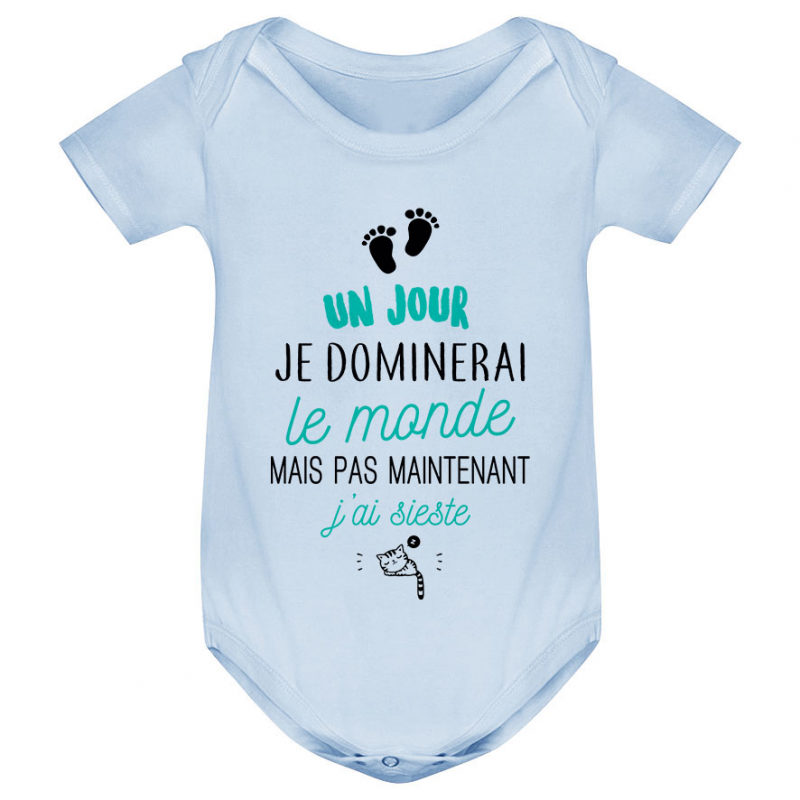 Body bébé Pas maintenant j'ai sieste Body bébé Pas maintenant j'ai sieste
