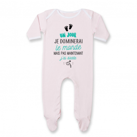 Pyjama bébé Pas maintenant j'ai sieste