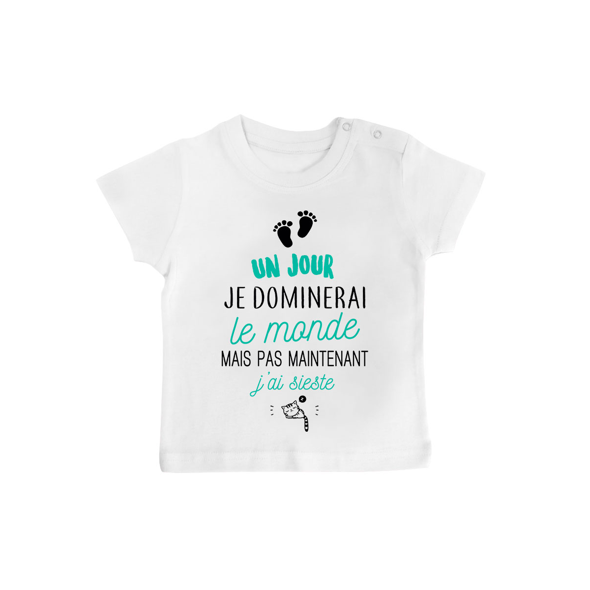 T-shirt bébé Pas maintenant j'ai sieste