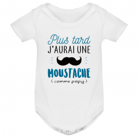 Body bébé Une moustache comme papy