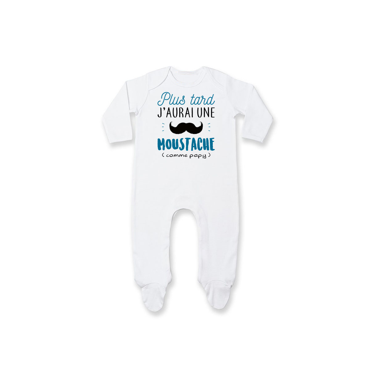 Pyjama bébé Une moustache comme papy