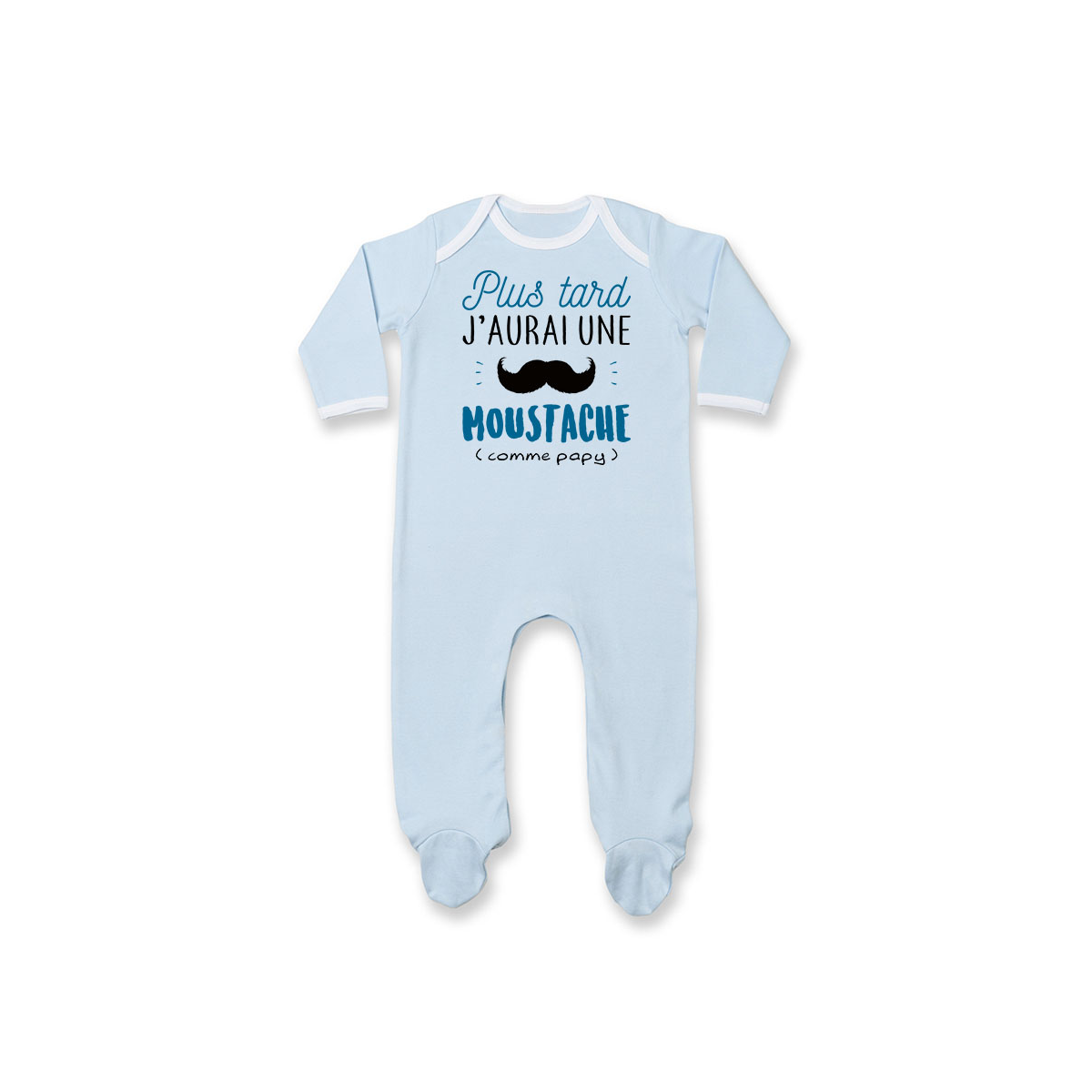 Pyjama bébé Une moustache comme papy