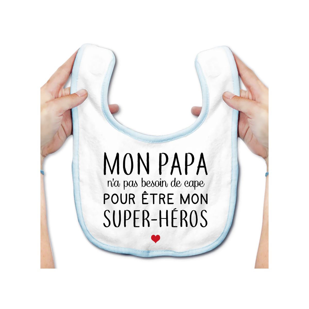 Bavoir bébé Mon papa / super-héros