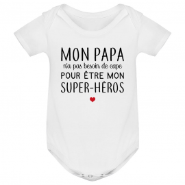 Body bébé Mon papa / super-héros