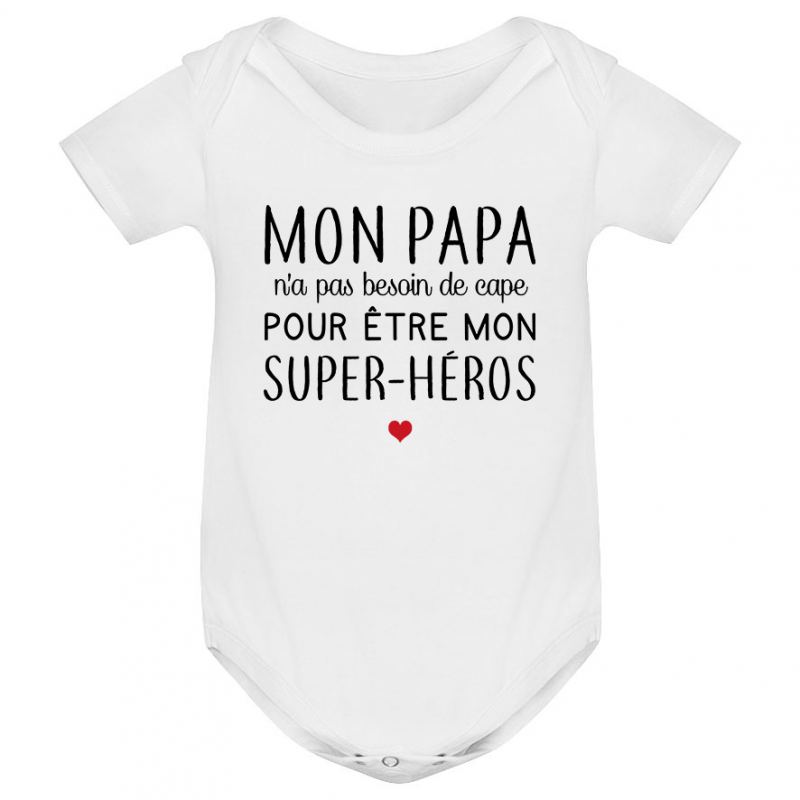 Body bébé Mon papa / super-héros