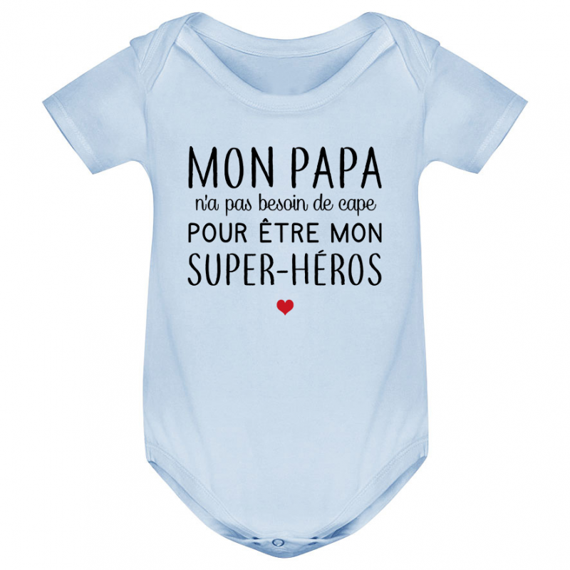 Body bébé Mon papa / super-héros
