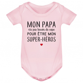 Body bébé Mon papa / super-héros