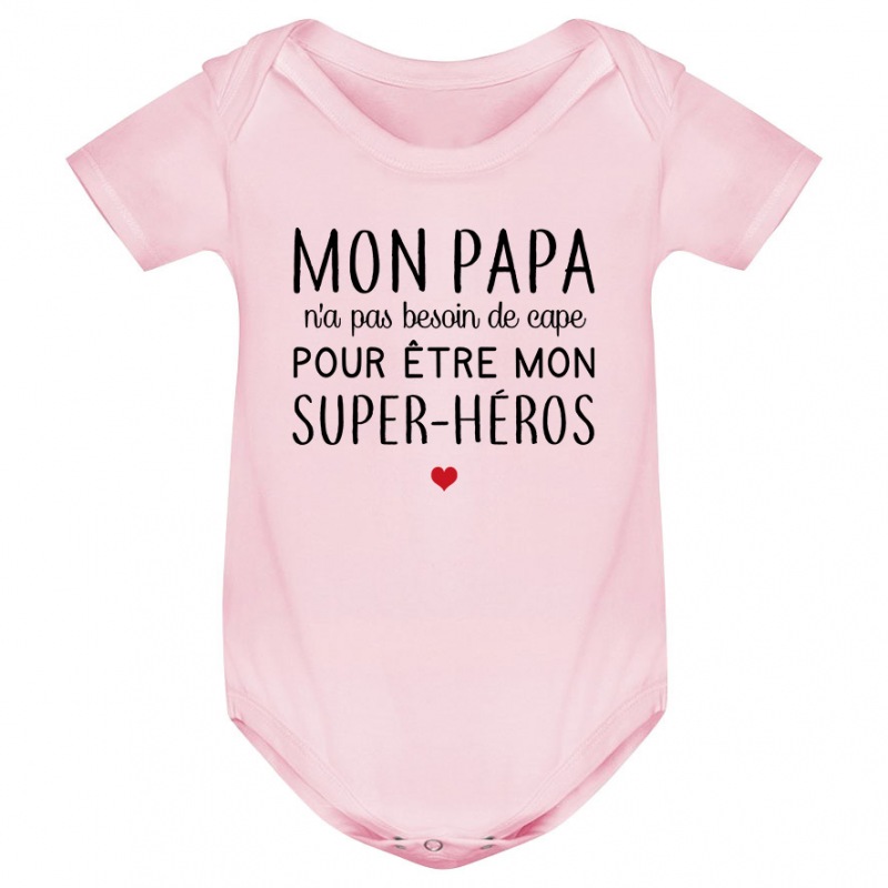 Body bébé Mon papa / super-héros Body bébé Mon papa / super-héros