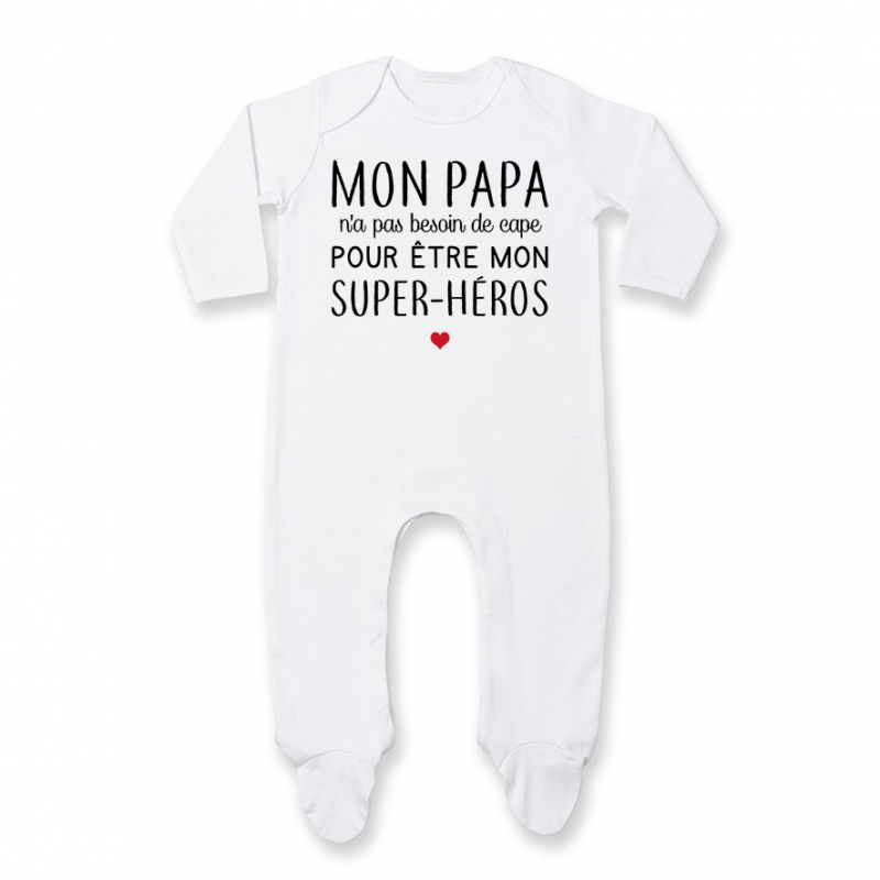 Pyjama Bébé Manches Longues Contrasté J'aime mon papi cadeau naissance bébé  - Original t-shirt