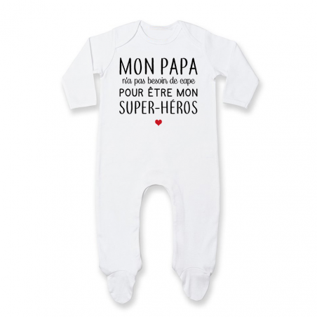 Pyjama bébé Mon papa / super-héros