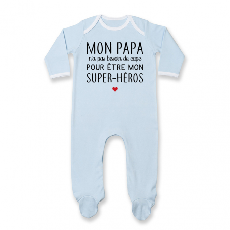 Pyjama bébé Mon papa / super-héros
