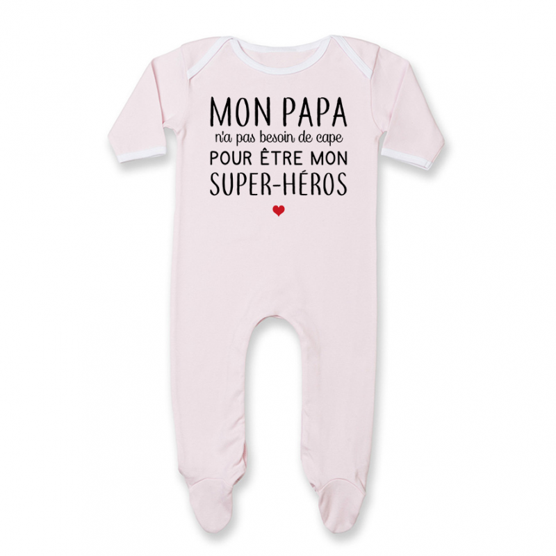 Pyjama bébé Mon papa / super-héros Pyjama bébé Mon papa / super-héros